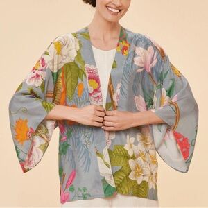 Powder Tropical Flora and Fauna Kimono Jacket